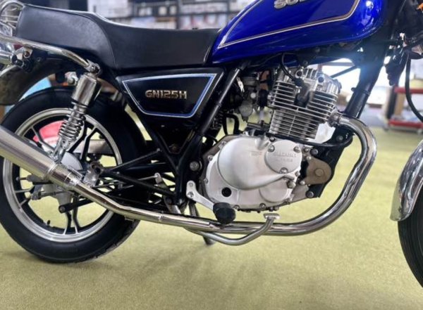 画像1: GN125H  フルエキゾーストマフラー　サイレンサーセット (1)