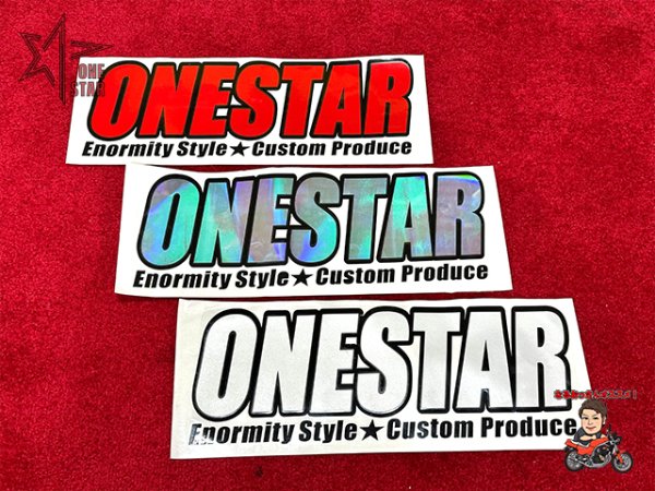 画像1: ワンスター ONESTAR 40cm オリジナルステッカー (1)